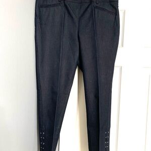 NWOT! Talbots Size 12P Indigo Blue Tie Leg Crop Pants